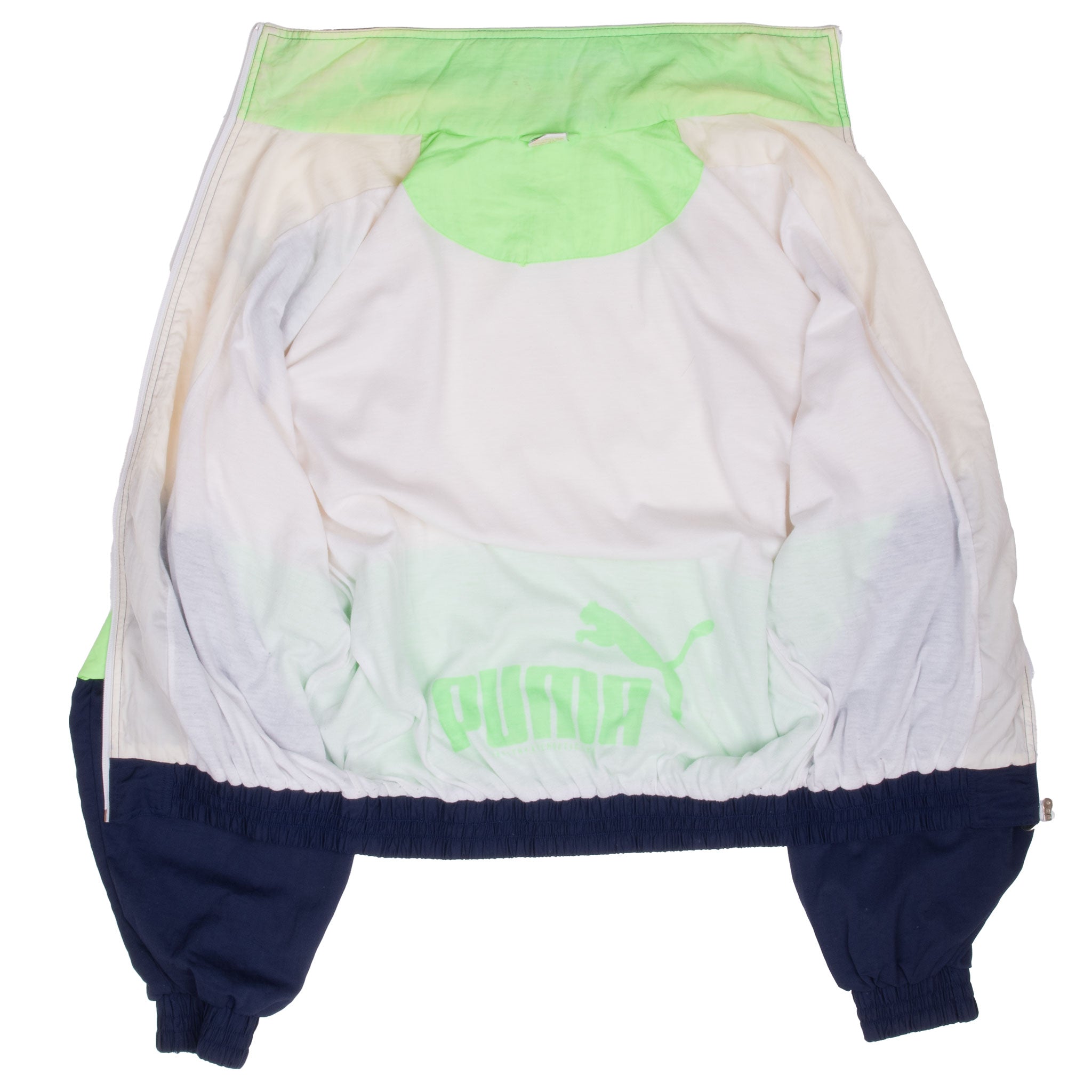 VINTAGE PUMA NEON WINDBREAKER JACKET 1980S MEDIUM