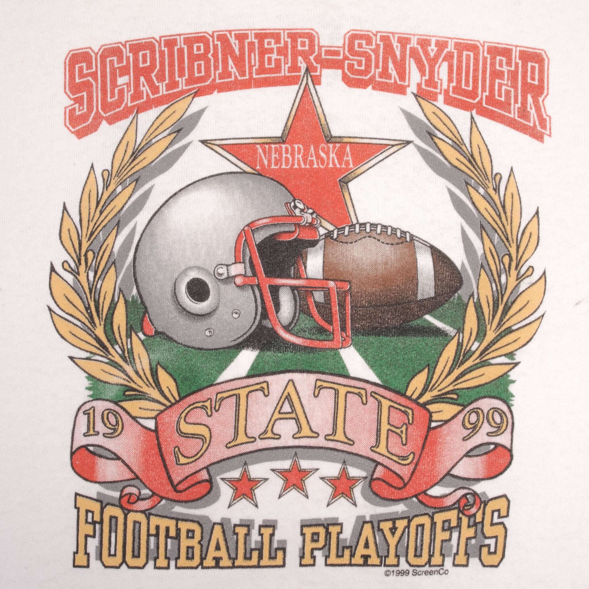 Vintage Ncaa Nebraska State Scriber Snider Football Playoff 1999 Sweatshirt Size XL