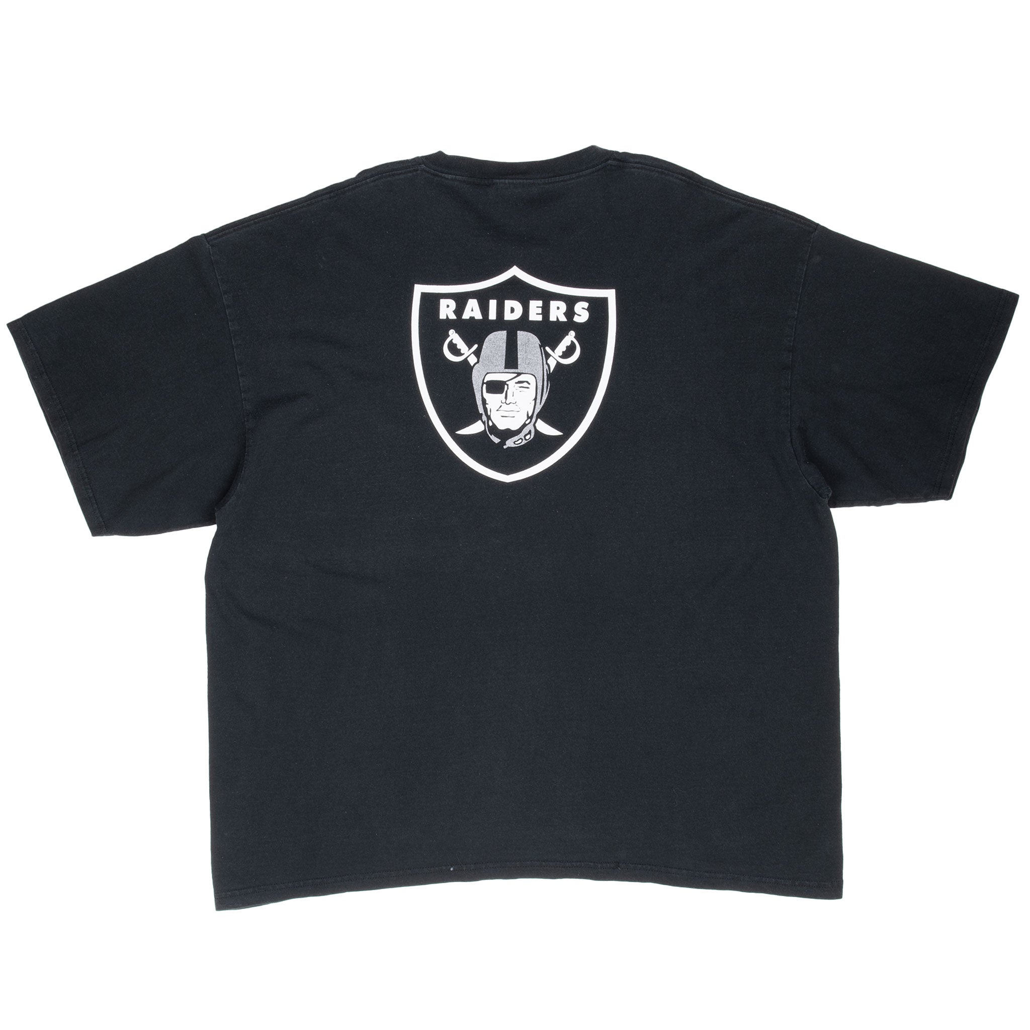 Vintage Nike NFL Oakland Raiders Black Tee Shirt 1990S Size 2XL