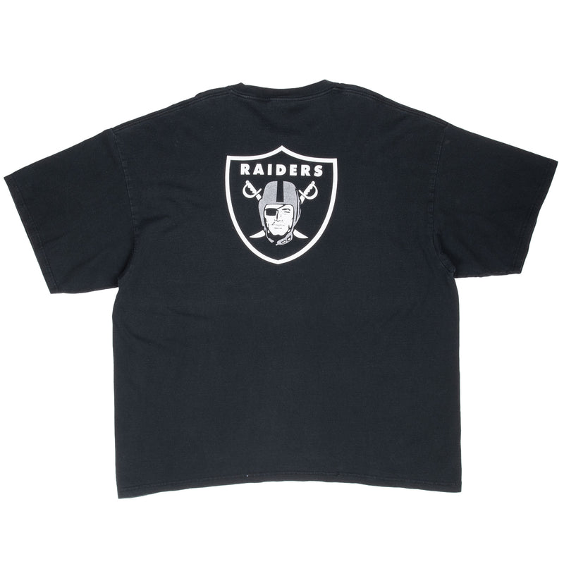 Vintage Nike NFL Oakland Raiders Black Tee Shirt 1990S Size 2XL