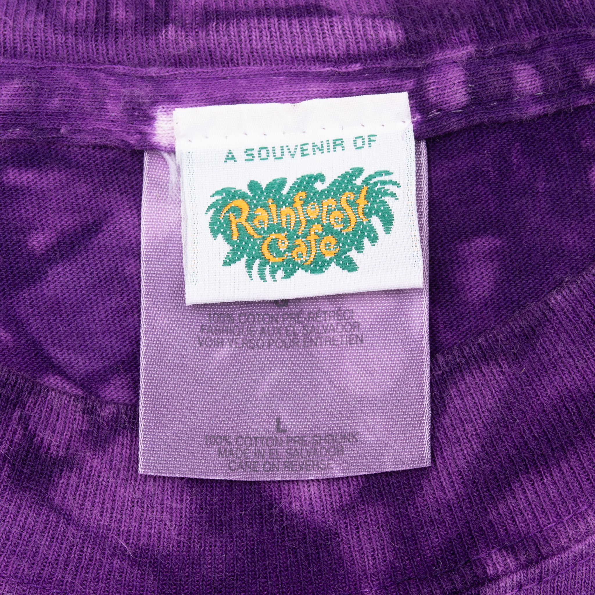 Vintage Tie Dye Frog Rain Forest Rico Animal Print Tee Shirt 1998 Size Medium