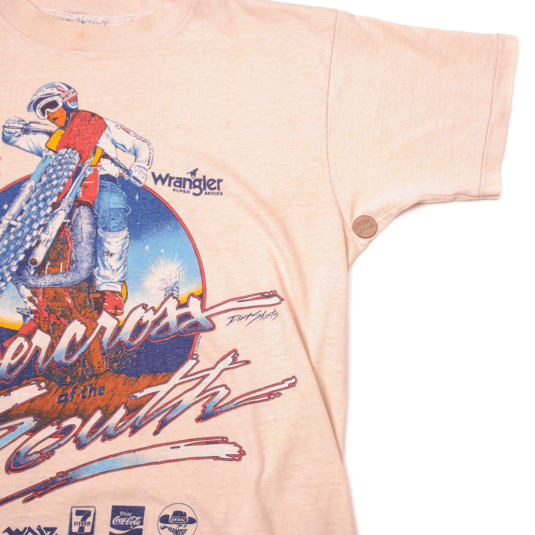 VINTAGE MOTOCROSS DAVID BAILEY SUPERCROSS SOUTH '84 TEE SHIRT SIZE SMALL MADE IN USA