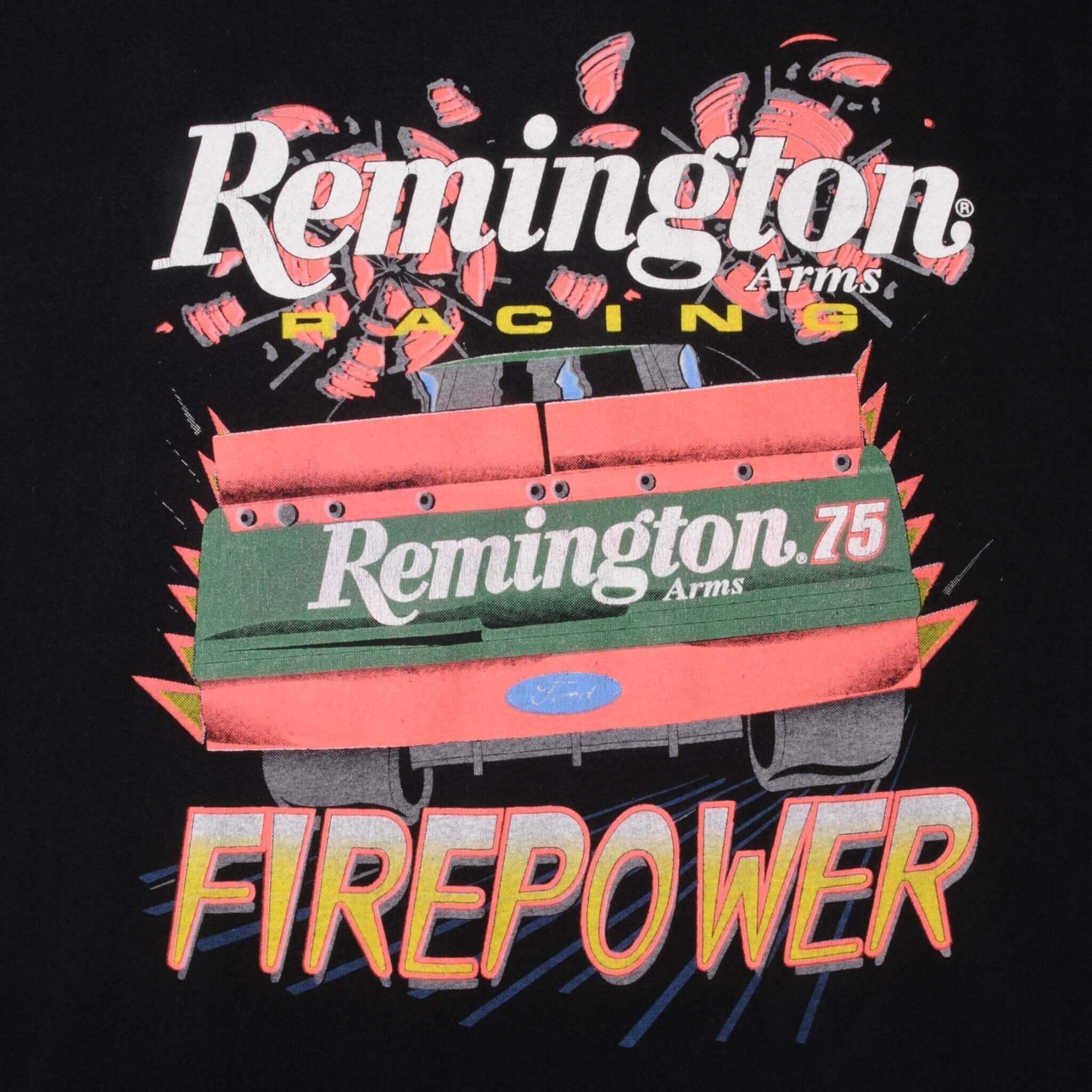 Vintage Nascar Rick Mast Remington Tee Shirt 1997 Size 2XL Made In Usa With Single Stitch Sleeves