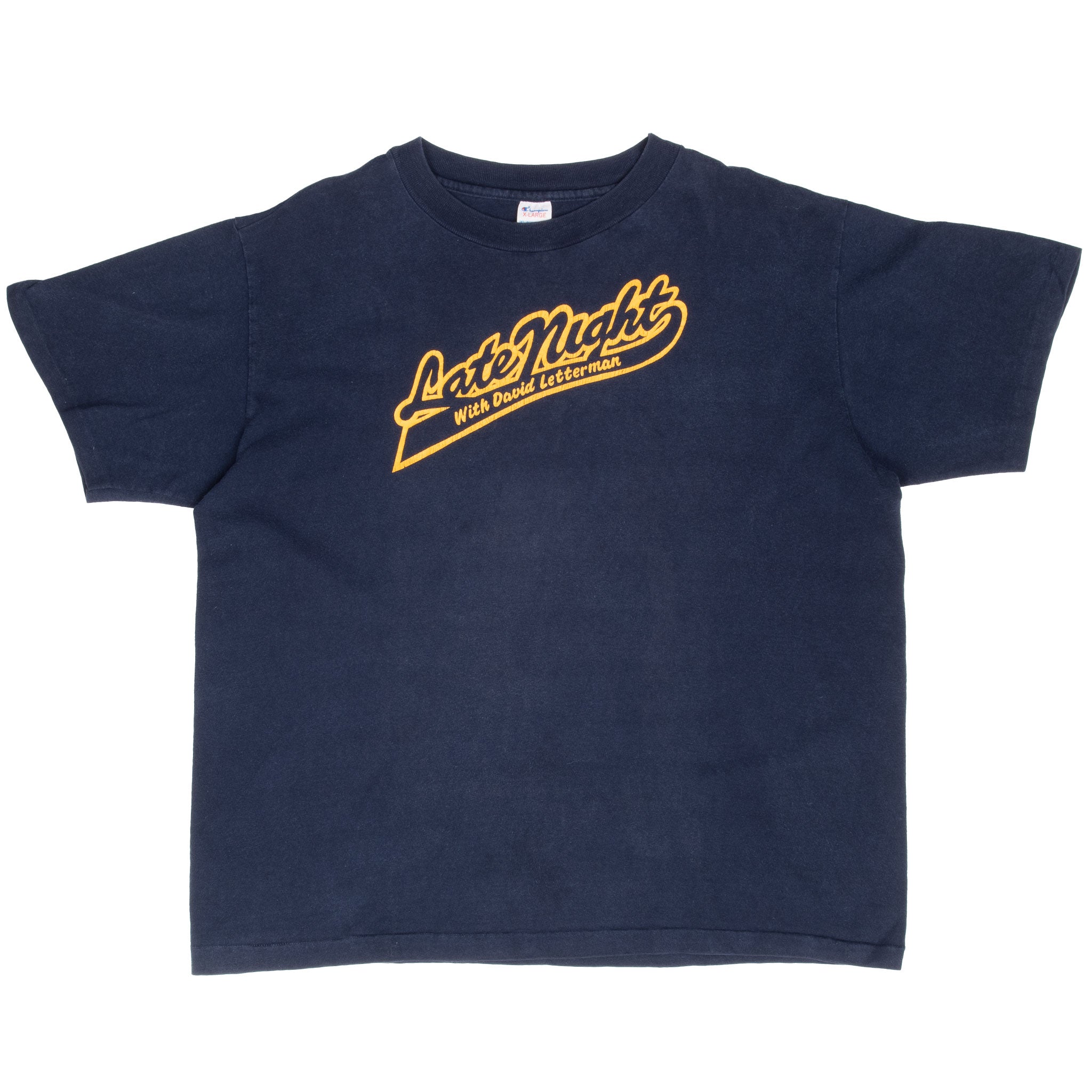 Vintage Late Night With David Letterman Champion Tee Shirt 1980S Size XL Made In USA