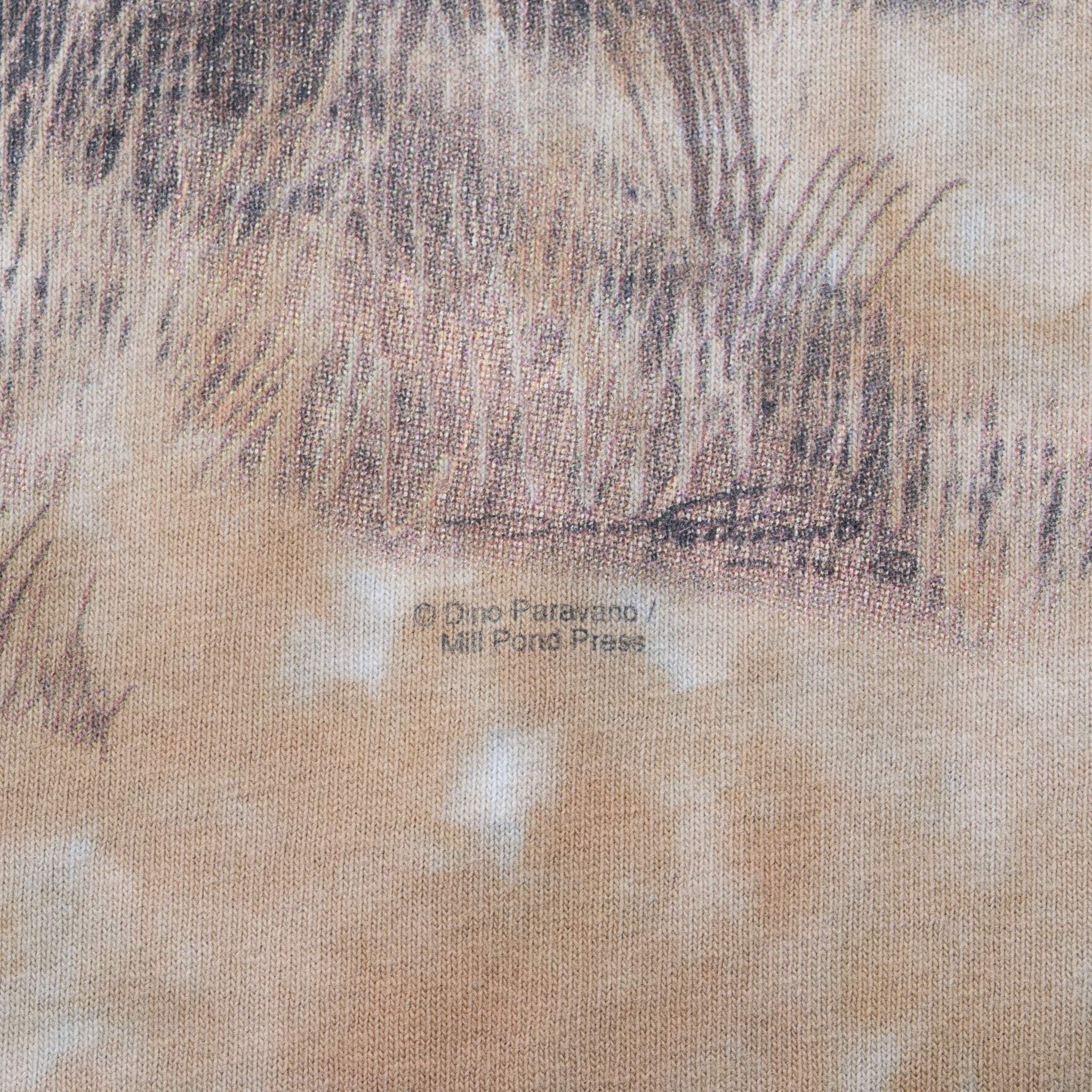 Vintage Tie Dye Jaguar Savana Worth Zoo Liquid Blue Tee Shirt 1990 Size 2XL