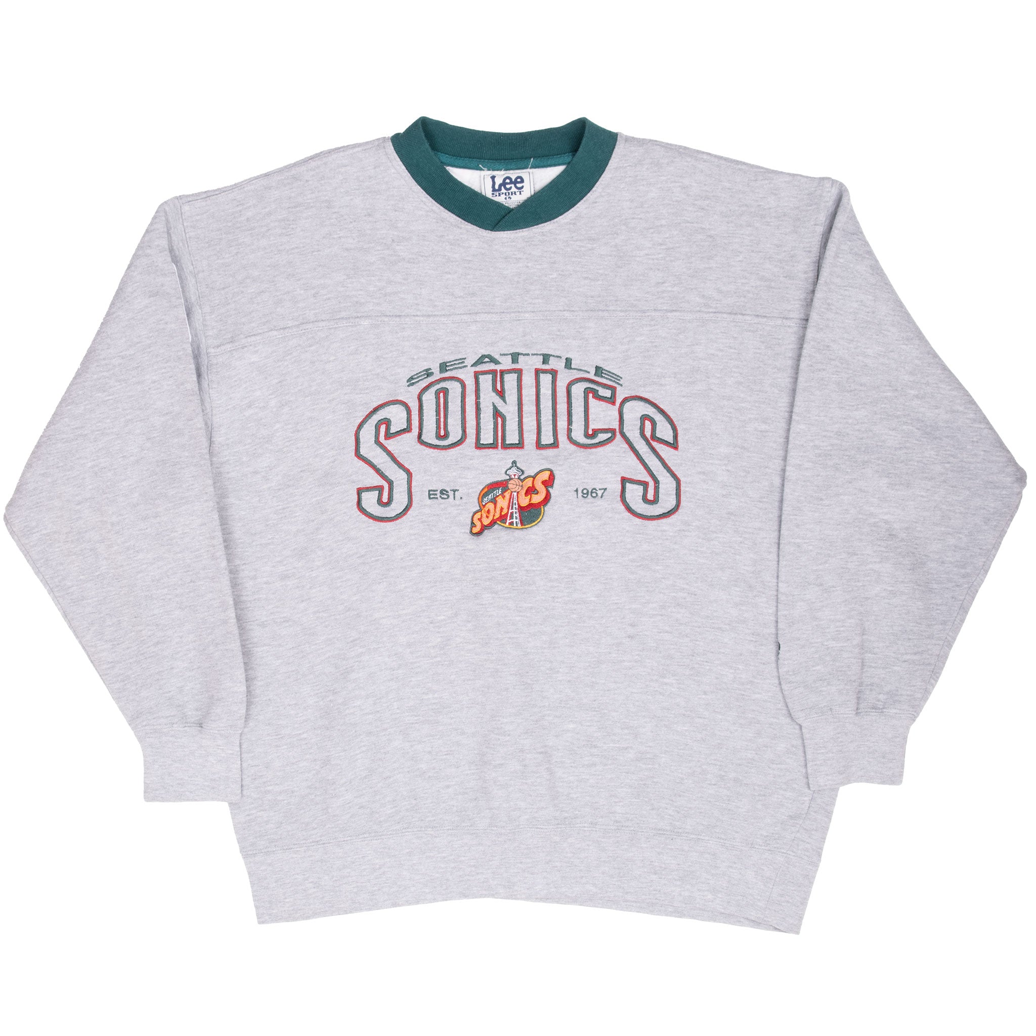 Vintage Nba Seattle Sonics Embroidered Sweatshirt 1990S Size Large