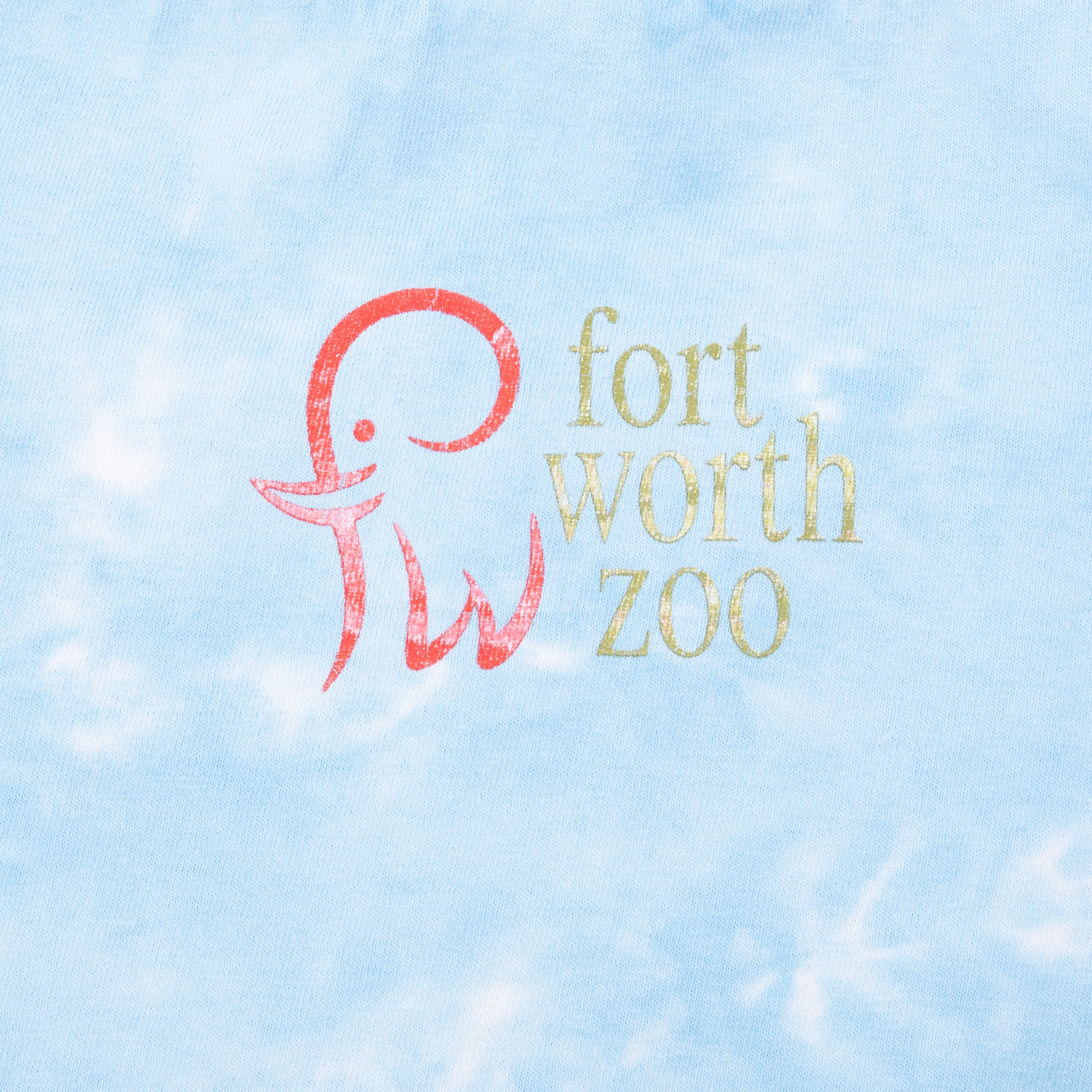 Vintage Tie Dye Jaguar Savana Worth Zoo Liquid Blue Tee Shirt 1990 Size 2XL