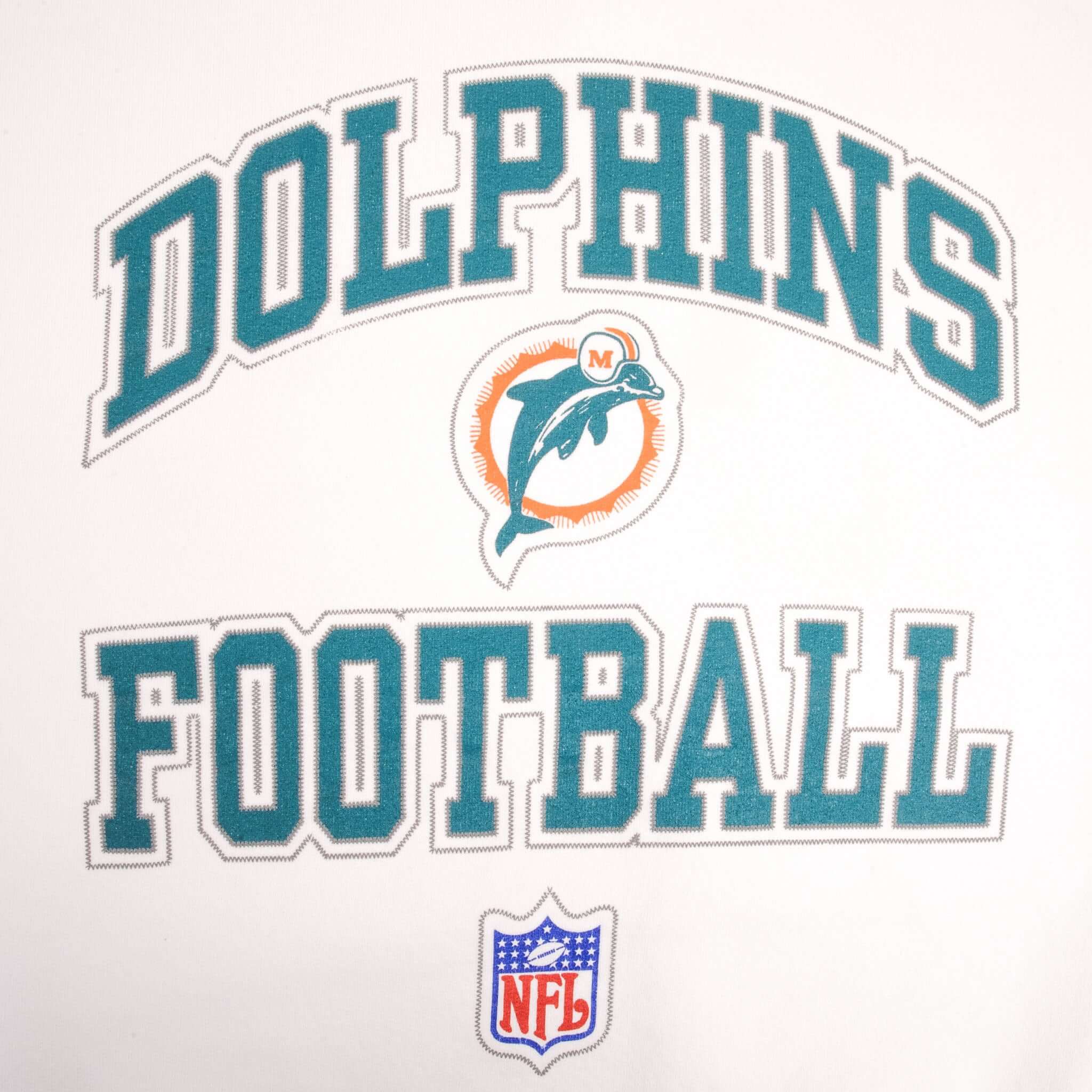 Vintage Nfl Miami Dolphins Football 1990S Starter White Sweatshirt Size Xl Made In USA