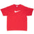 Vintage Nike Big Swoosh Red Tee Shirt 1990S Size XL Made In Usa