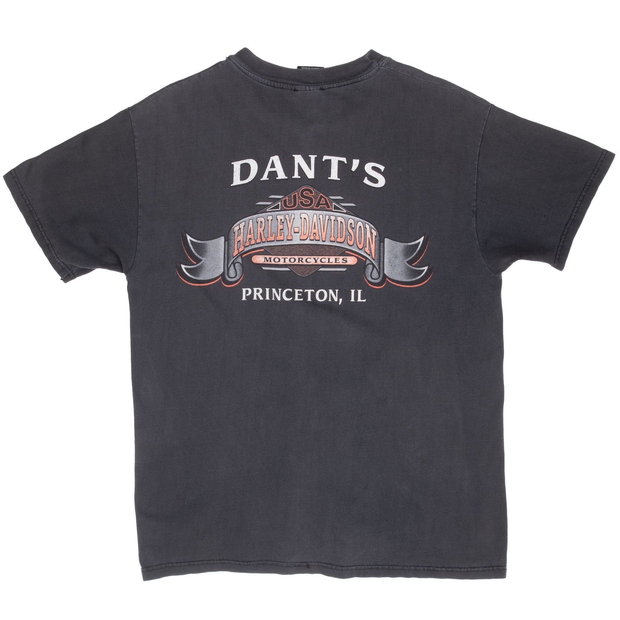 Vintage Harley Davidson Princeton Illinois Tee Shirt 1998 Size Large Made In Usa