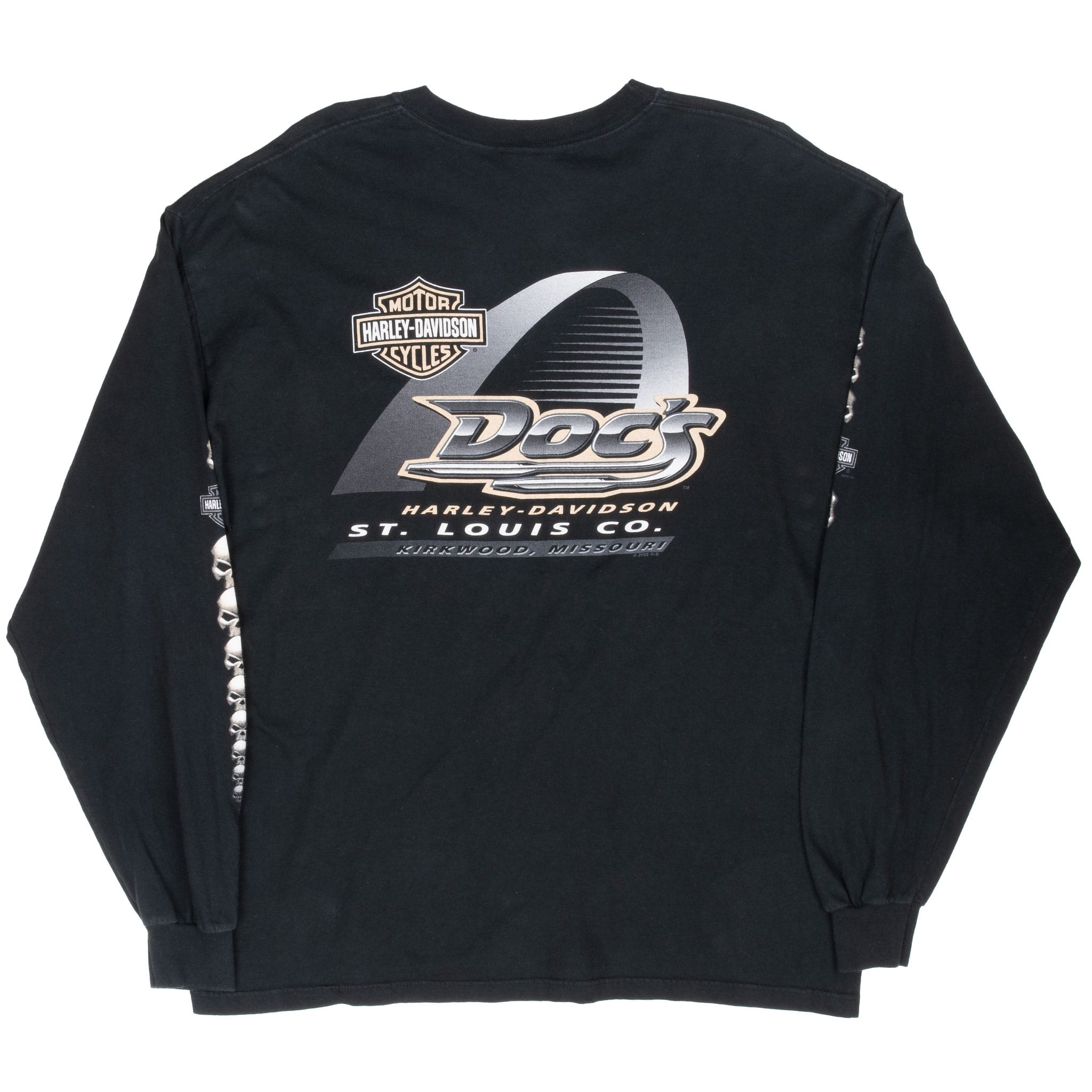 Vintage Harley Davidson Kirkwood Mo Long Sleeve Tee Shirt 2003 Size Xl Made In Usa