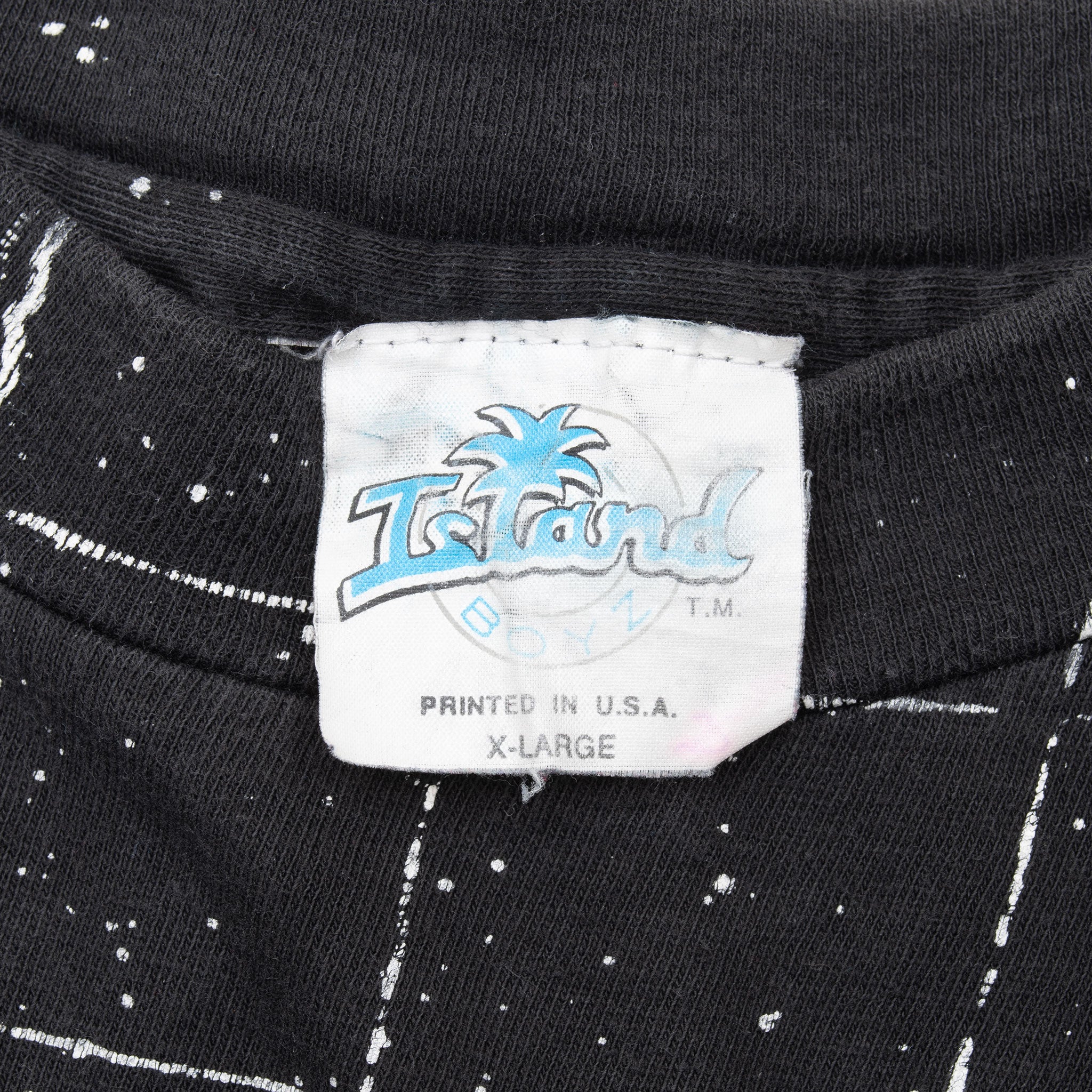 Vintage Cayman Islands All Over Print Tee Shirt 1990S Large Made In Usa With Single Stitch Sleeves