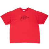 Vintage Nike Spellout Red Tee Shirt 2000S Size 2XL