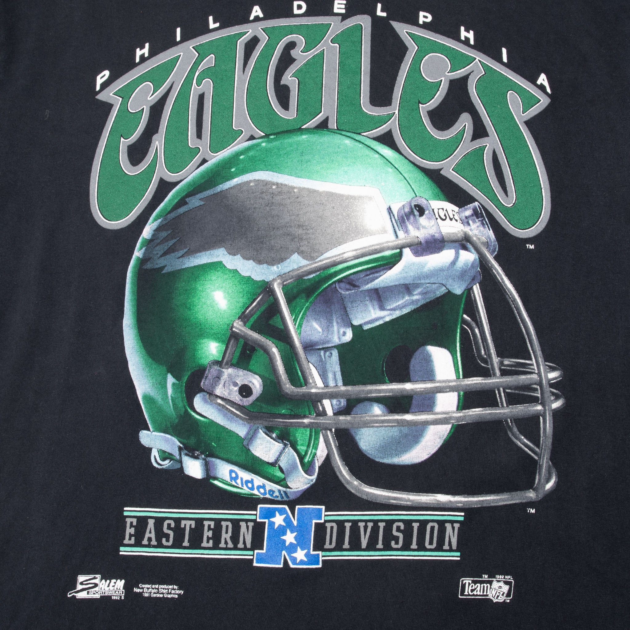 Vintage Mlb Philadelphia Eagles 1992 Tee Shirt Size Medium Made In Usa With Single Stitch Sleeves