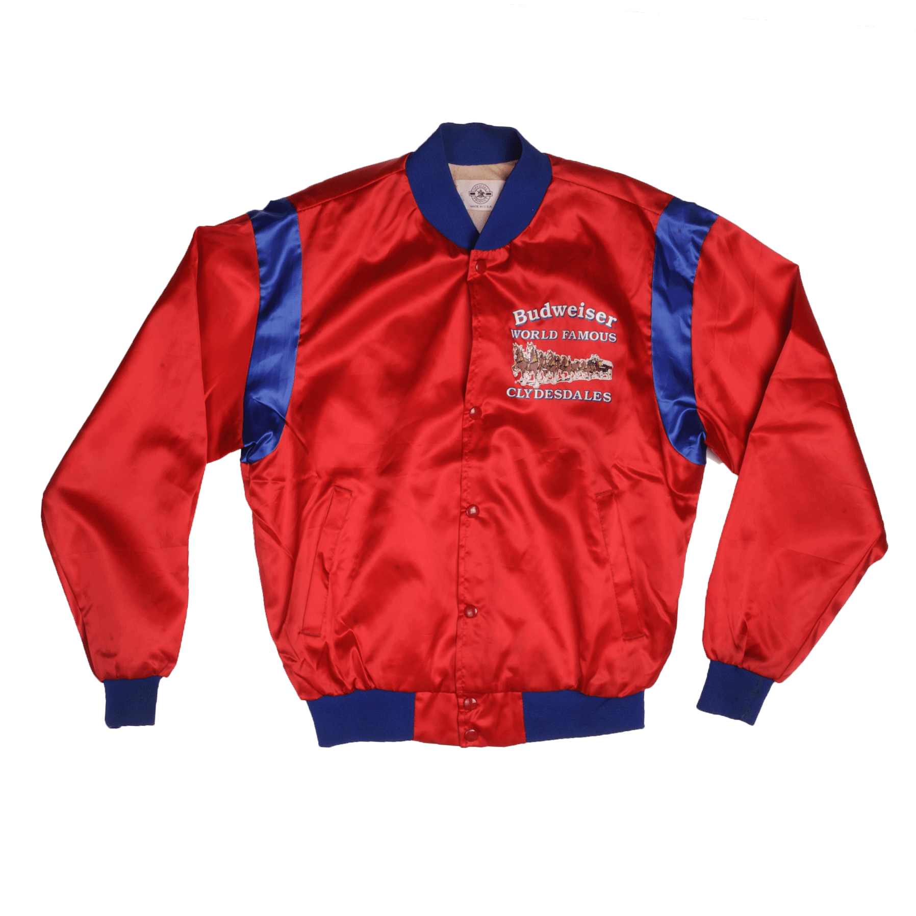 VINTAGE BUDWEISER BOMBER JACKET 90s SIZE MEDIUM MADE IN USA