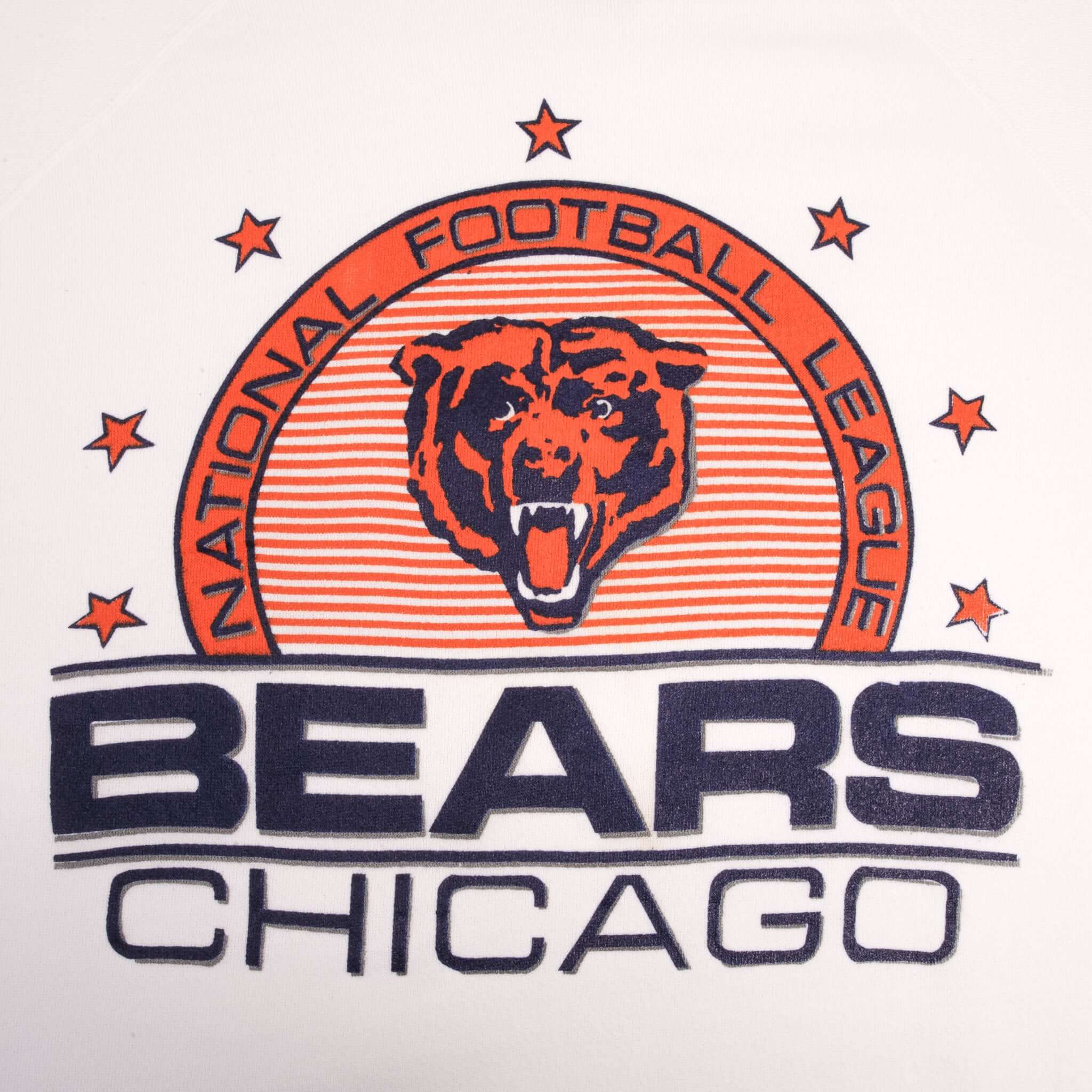 Vintage Nfl Chicago Bears Hanes White Sweatshirt 1980S Size XL Made In USA