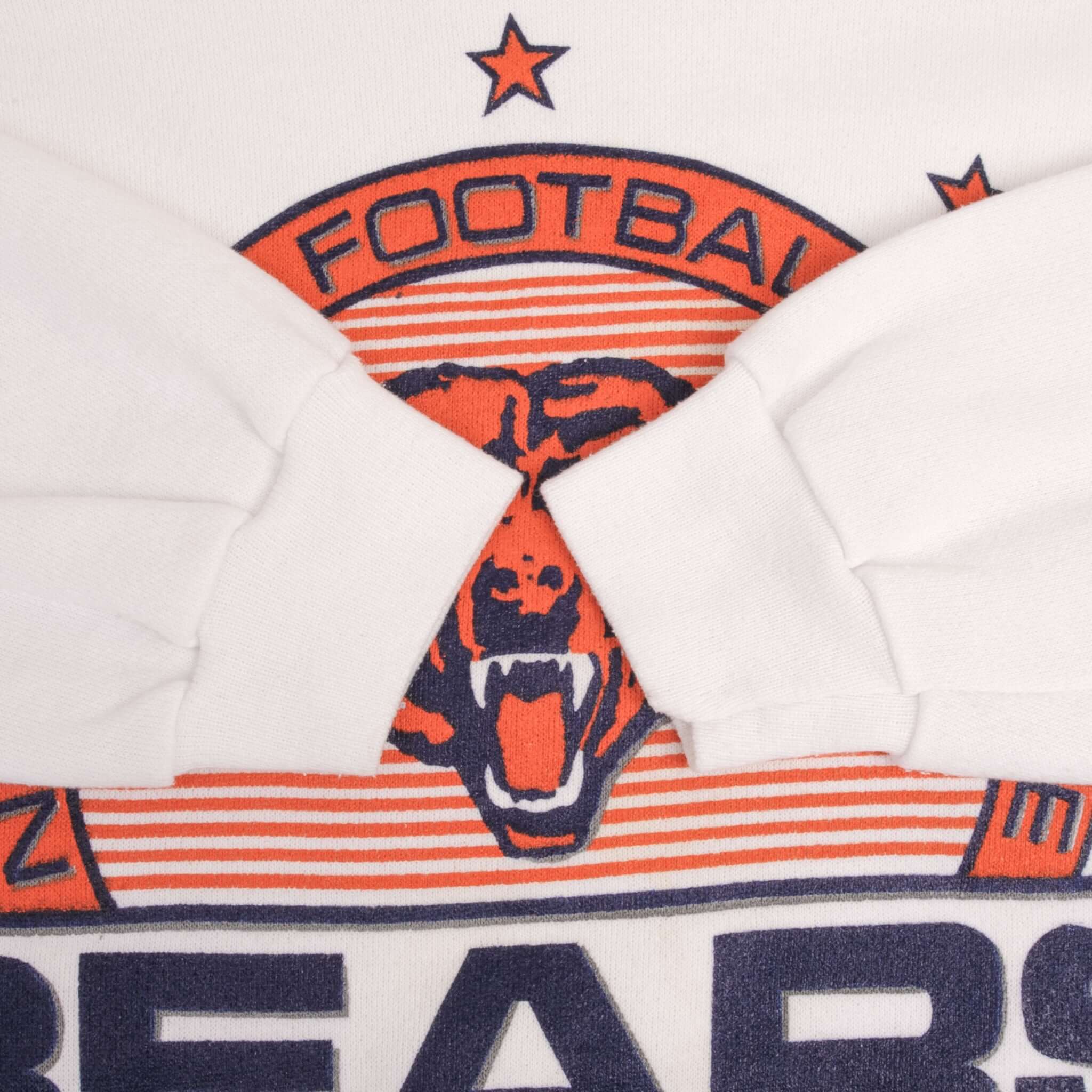Vintage Nfl Chicago Bears Hanes White Sweatshirt 1980S Size XL Made In USA