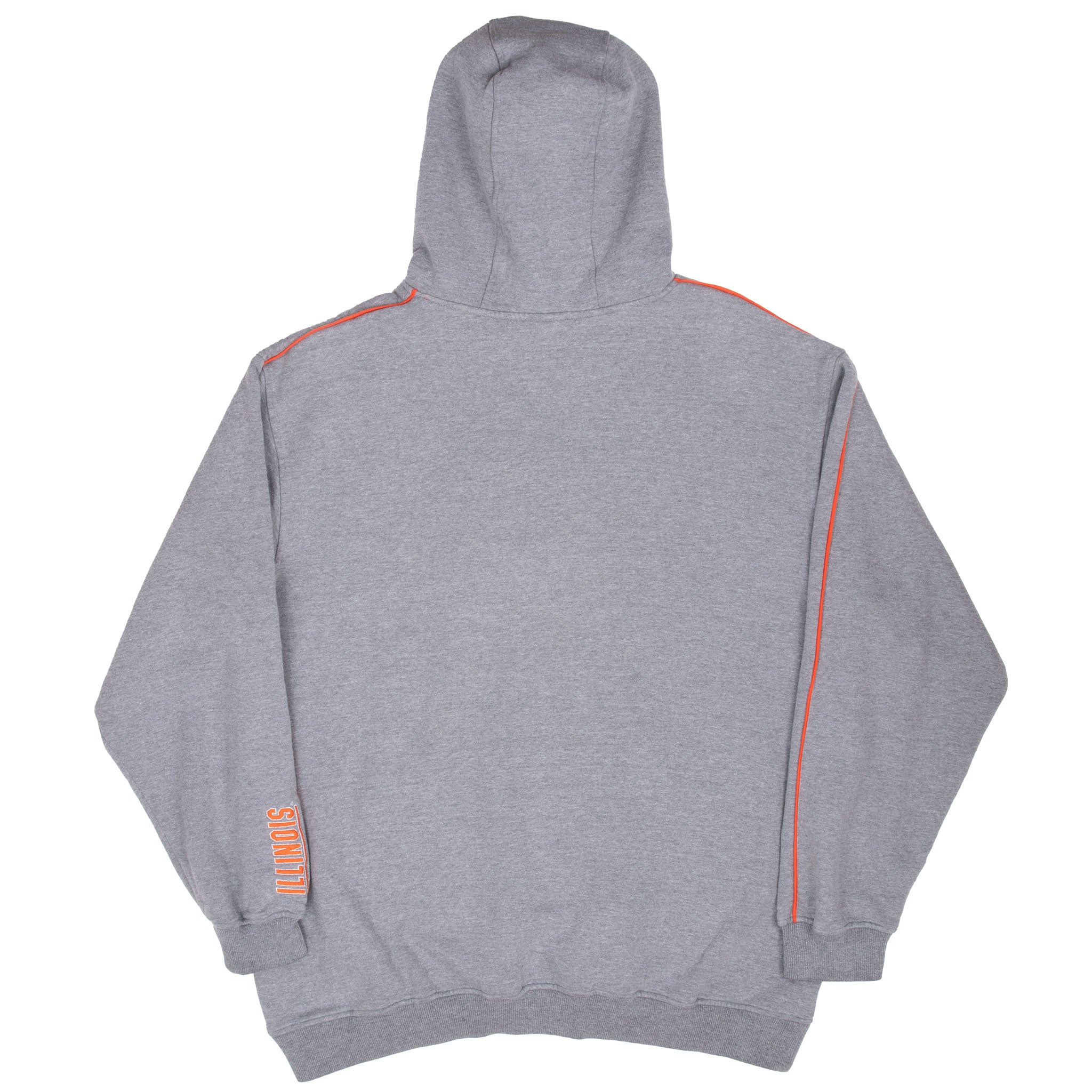 Vintage Nike Ncaa Illinois Basketball Grey Hoodie Sweatshirt 2000S Size XL