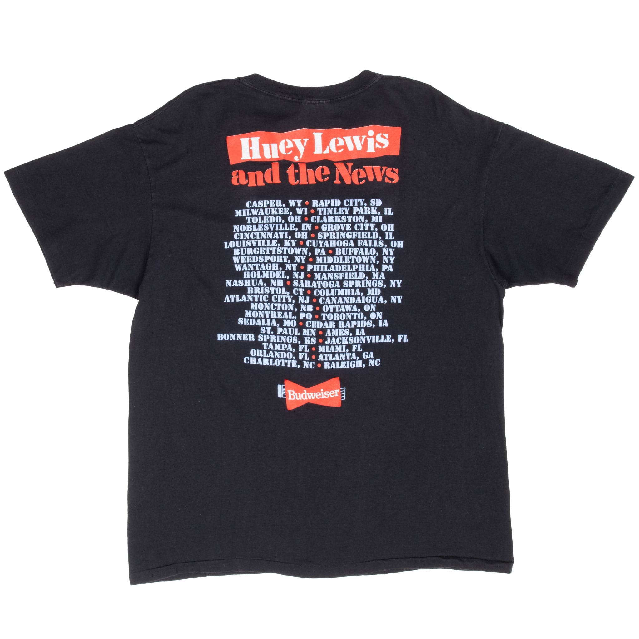 Vintage Huey Levis And The News Hard At Play Tee Shirt Late 1980S Size Large Made In Usa