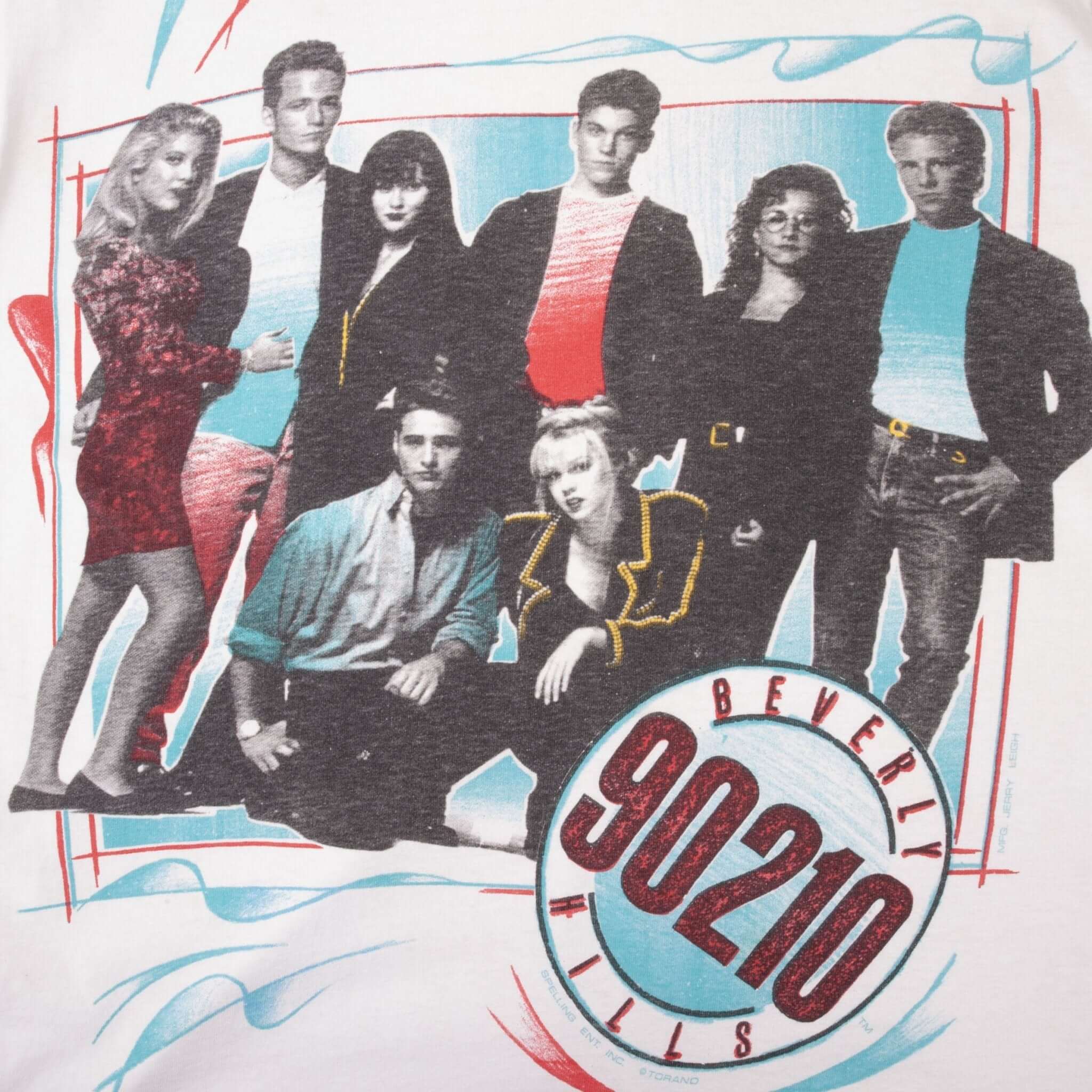 Vintage TV Show Berverly Hills 90210 Tee Shirt 1990S Size Large Made In USA With Single Stitch Sleeves