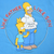 Close-up of Bart and Homer Like Father Like Son graphic with Peace, Man speech bubble