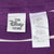 The Disney Store neck and care labels inside purple striped tee, marked X Large