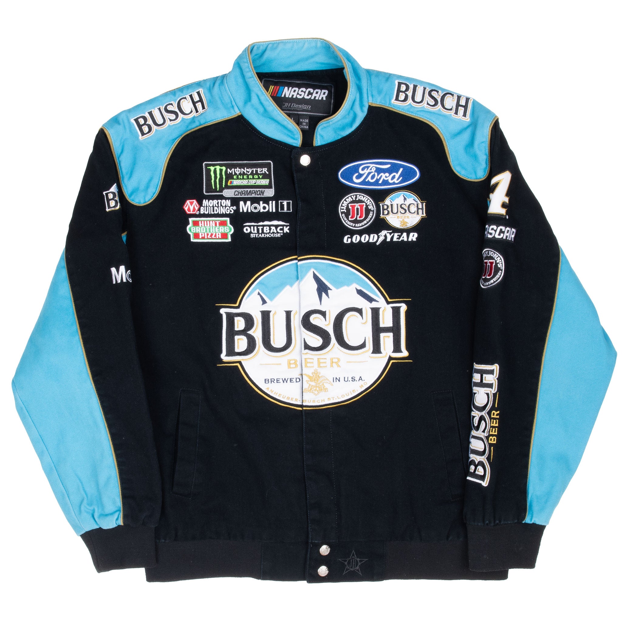 Vintage Nascar Kevin Harvick Busch Racing Jeff Hamilton Jacket 2000S Size Large