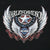 Close-up of Harley-Davidson winged star front graphic with Live to Ride banner