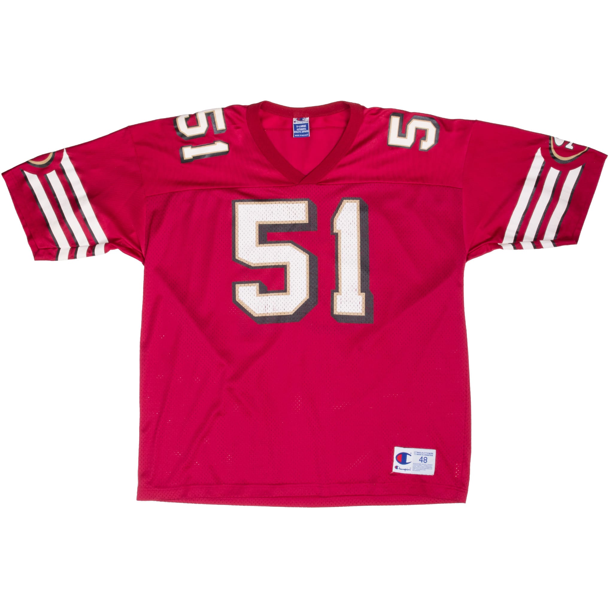 Vintage Nfl San Francisco 49Ers Norton #51 Champion Jersey 1990S Size Xl