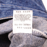 Beautiful Indigo Levis 501 Jeans 1988-1993 Made in USA with a dark blue wash and some nice whiskers.  Size on Tag 31X36  ACTUAL SIZE 30X32  Back Button #552
