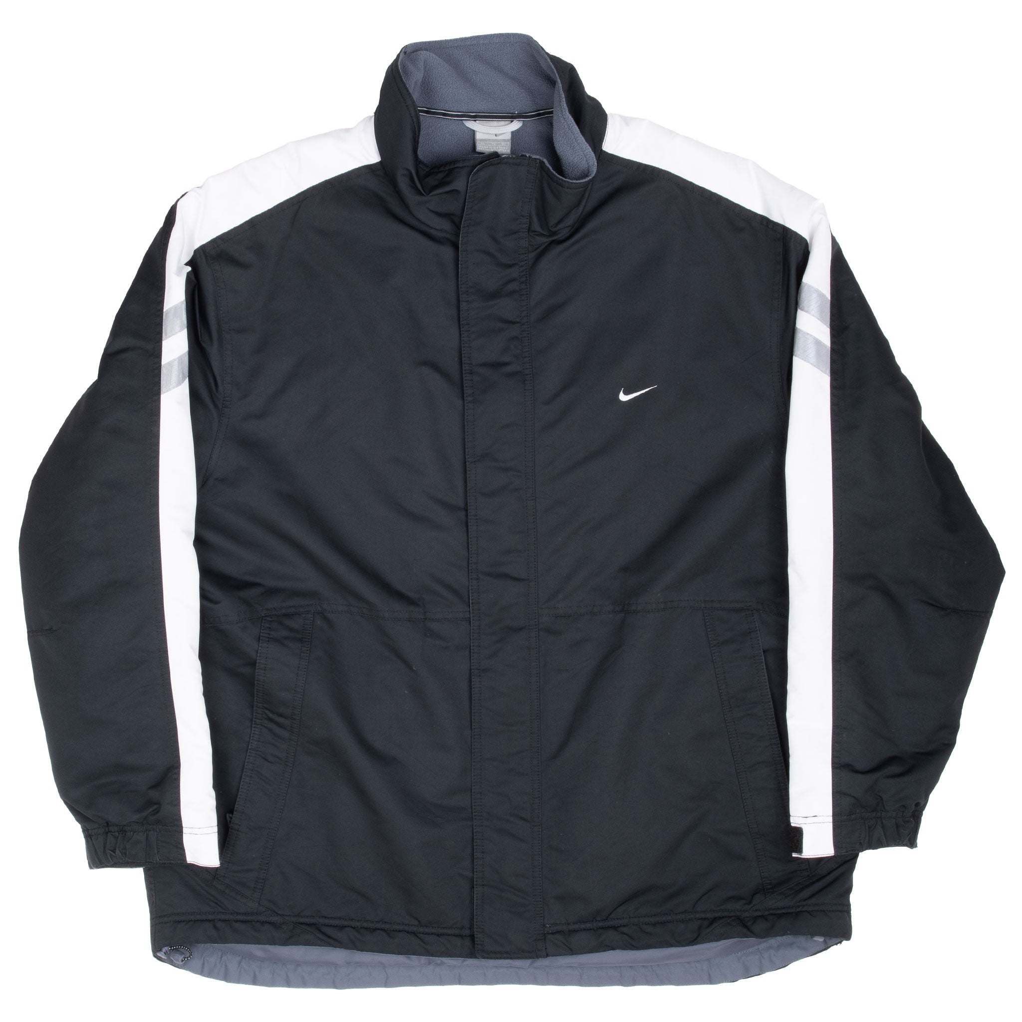 Vintage Nike Classic Black Heavy Windbreaker Jacket 2000S Size XL