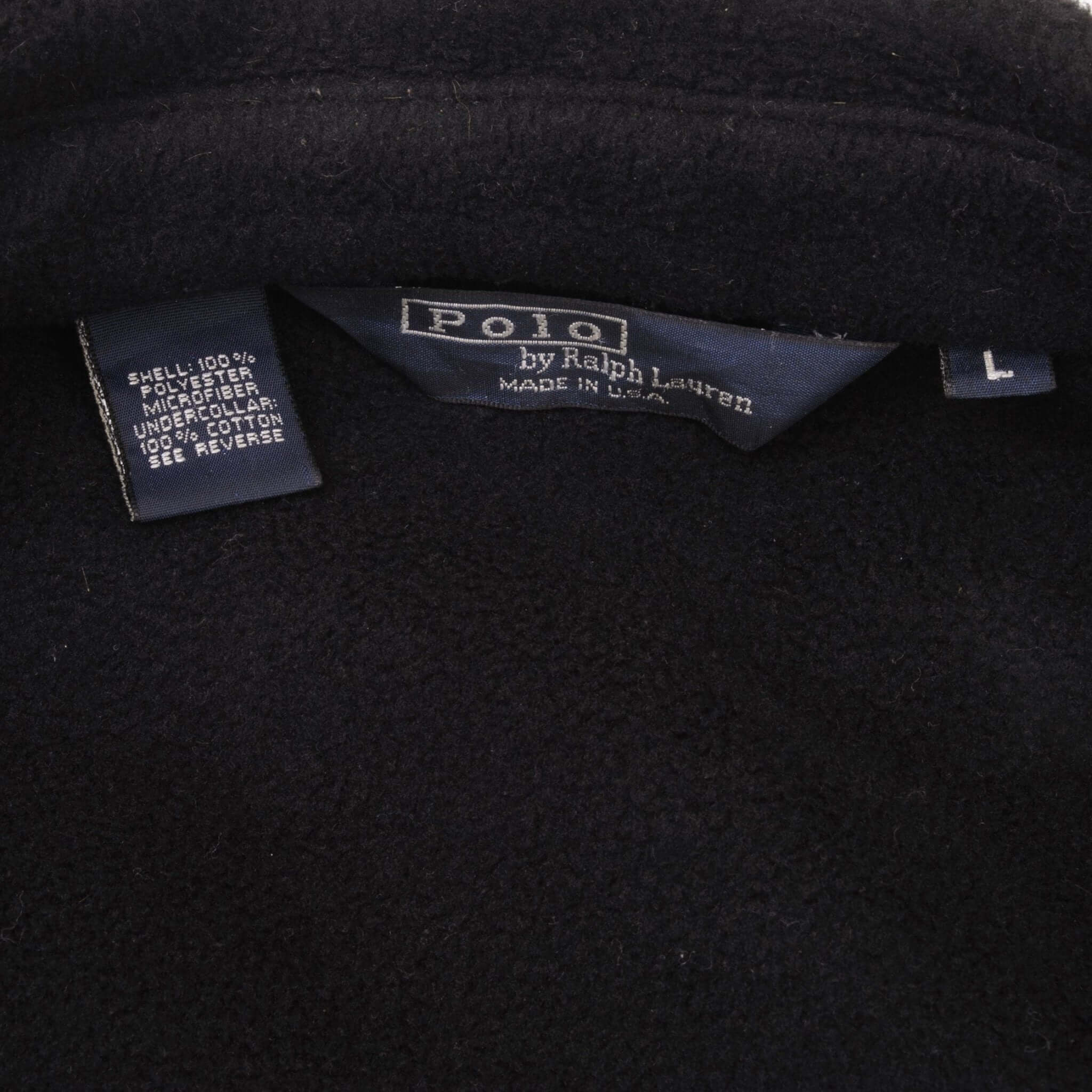 Vintage Polo Ralph Lauren Fleece Jacket Size Large Made In USA