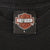 Harley-Davidson Motor Cycles neck tag marked size L on black T-shirt