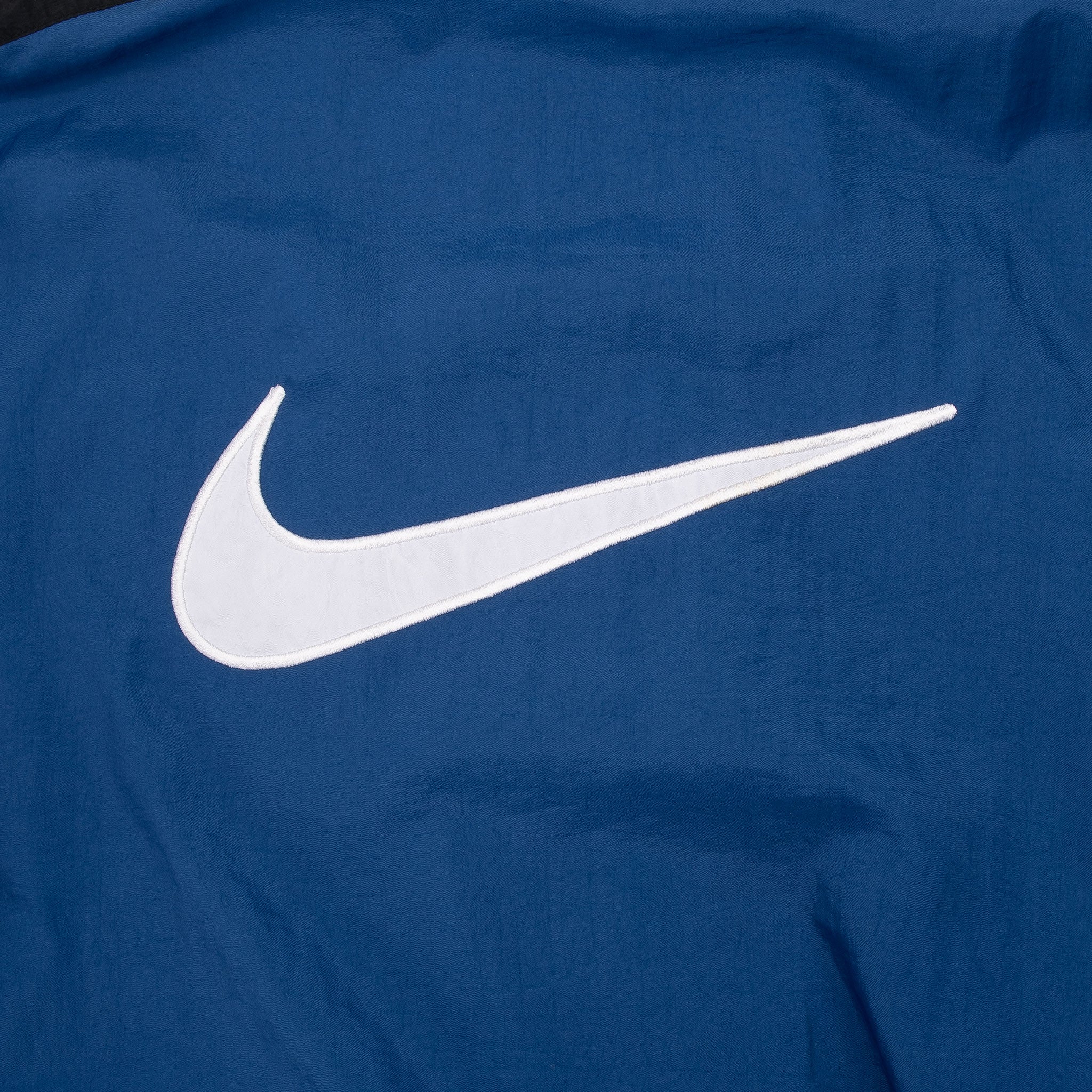 Vintage Nike Big Swoosh Blue Windbreaker Jacket 1990S Size Large