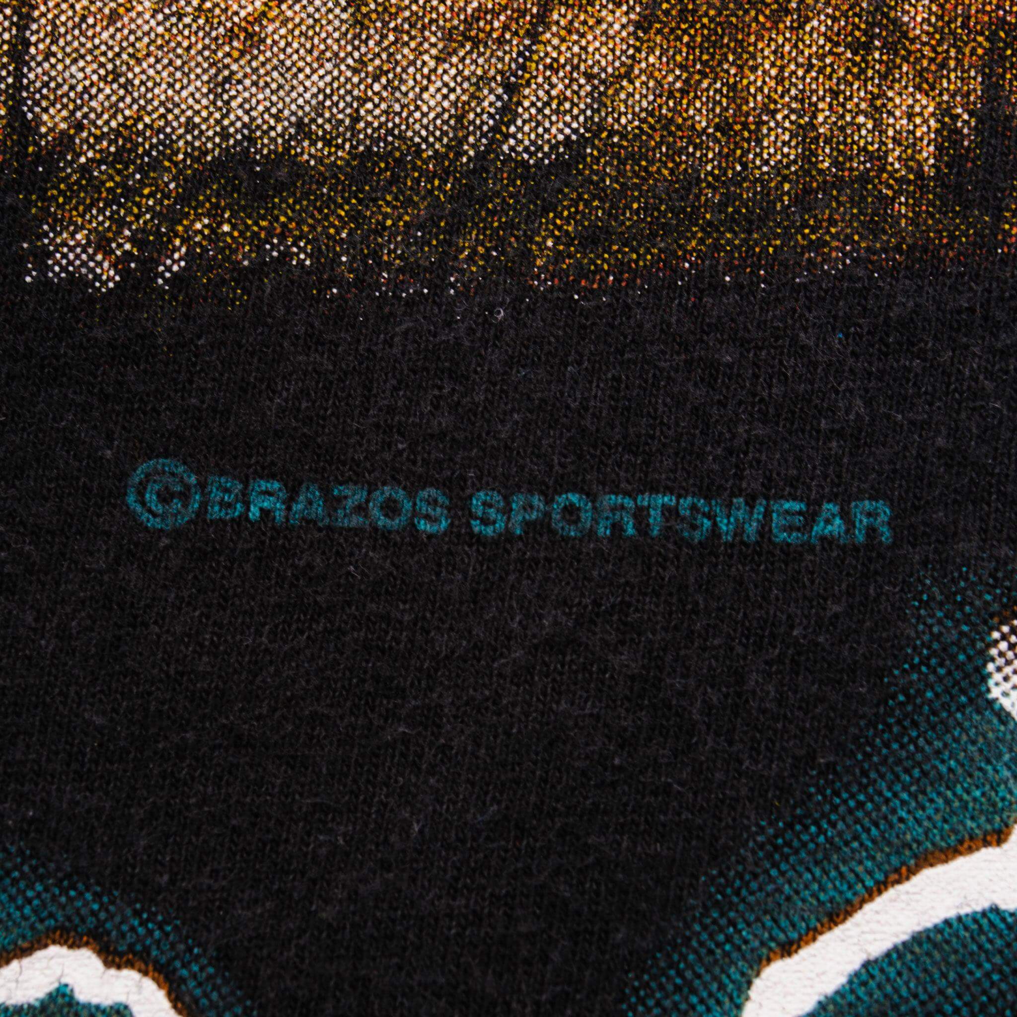 Vintage Animal Print All Over Print USA Thunder Las Vegas Tee Shirt 1990s Size Large Brazos Sportswear