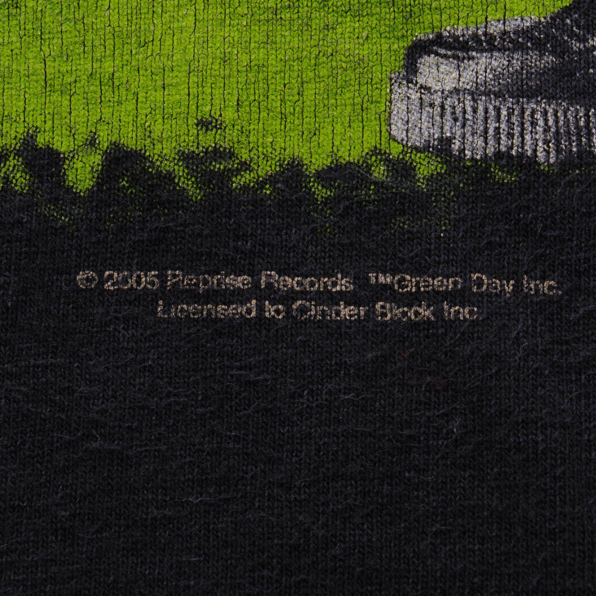 Vintage Green Day 2005 Reprise Record Cinder Block Tee Shirt Size Xl 