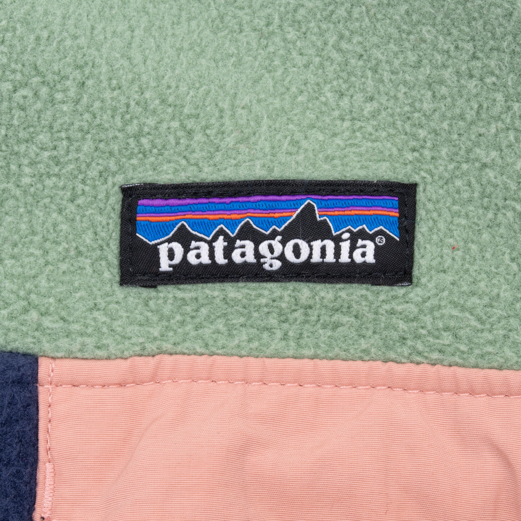 Vintage Patagonia Synchilla Snap T Sage Green And Blue Fleece Pullover Size Large