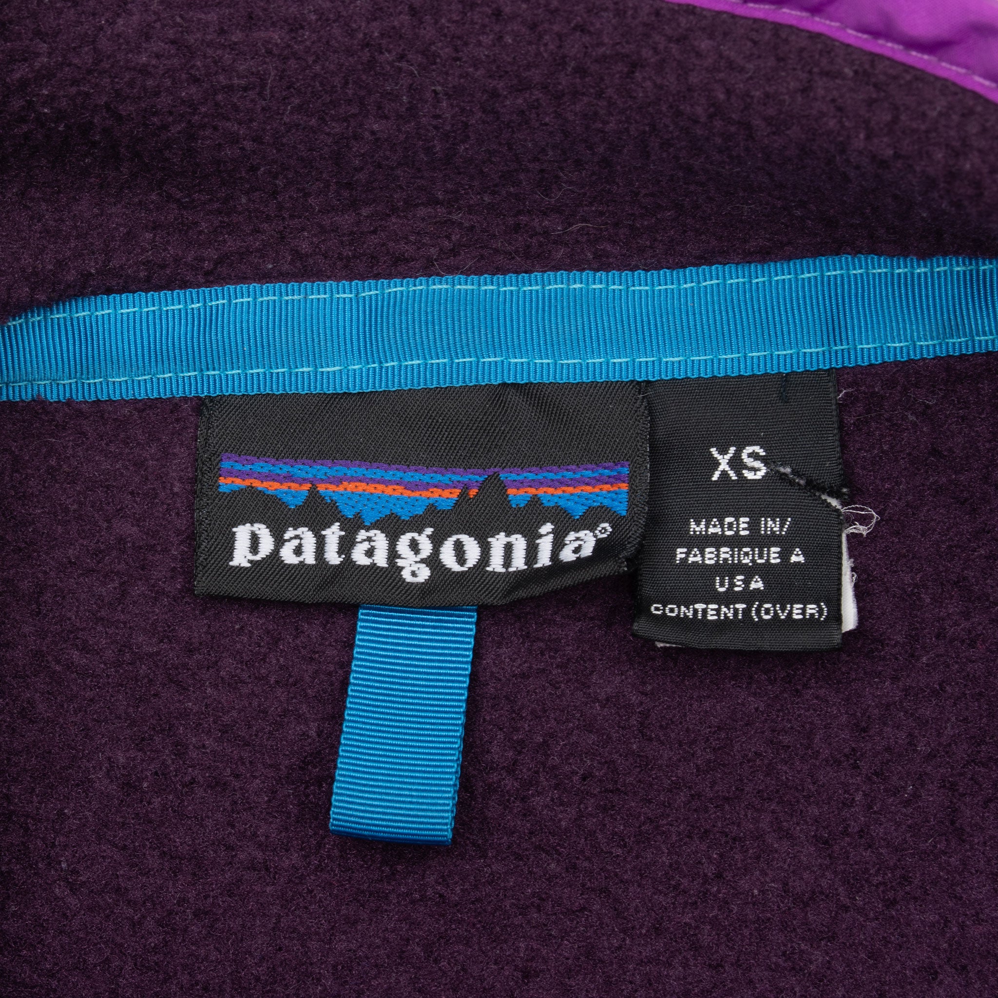 Vintage Patagonia 1990S Snap T Purple Fleece Pullover Size XS Made In Usa