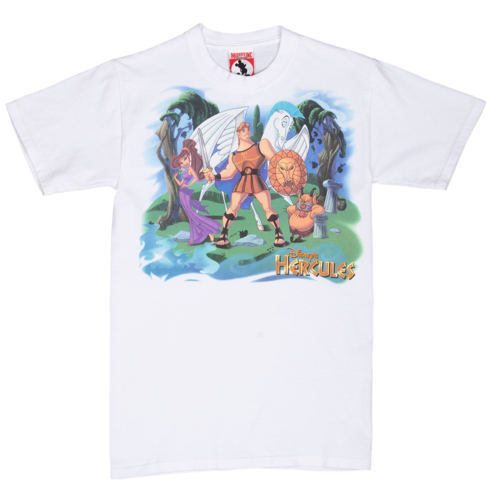 Vintage Disney Hercules Tee Shirt 1990S Size Small Made In Usa With Single Stitch Sleeves