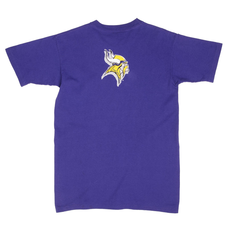 Vintage NFL Minnesota Vikings 1993 Tee Shirt Size Medium Made In Usa With Single Stitch Sleeves