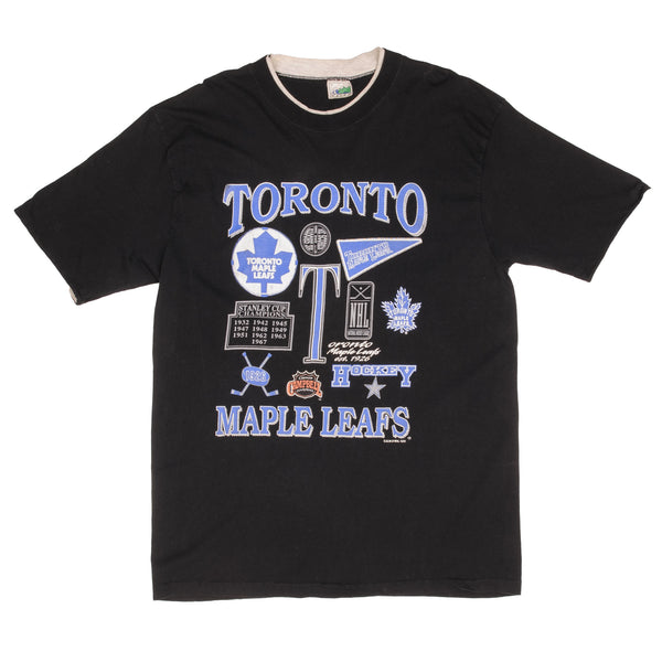 Vintage NHL Toronto Maple Leafs 1990S Tee Shirt Size Large Made In USA With Single Stitch