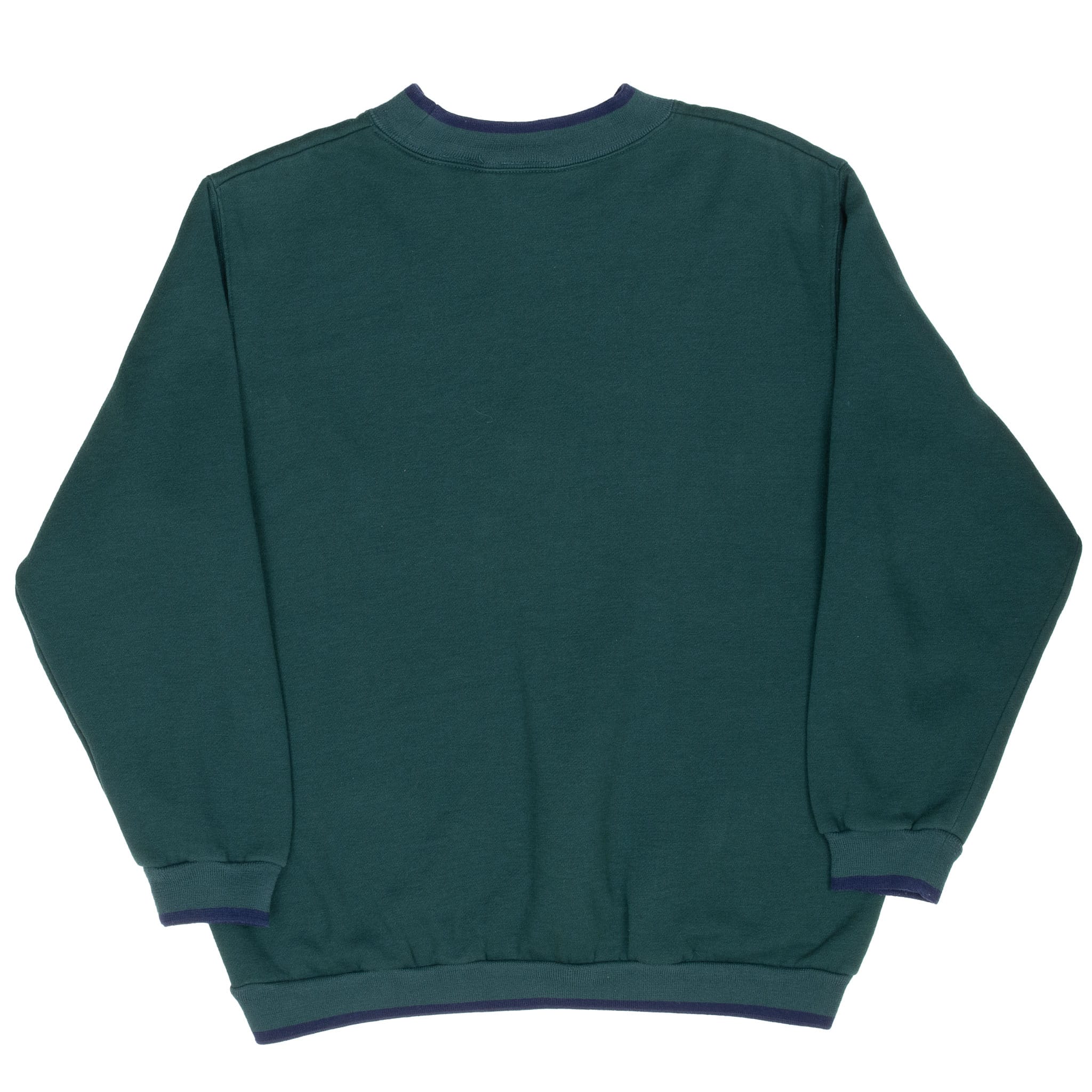 Vintage Disney Mickey Mouse Embroidered 1990S Pine Green Sweatshirt Size Medium