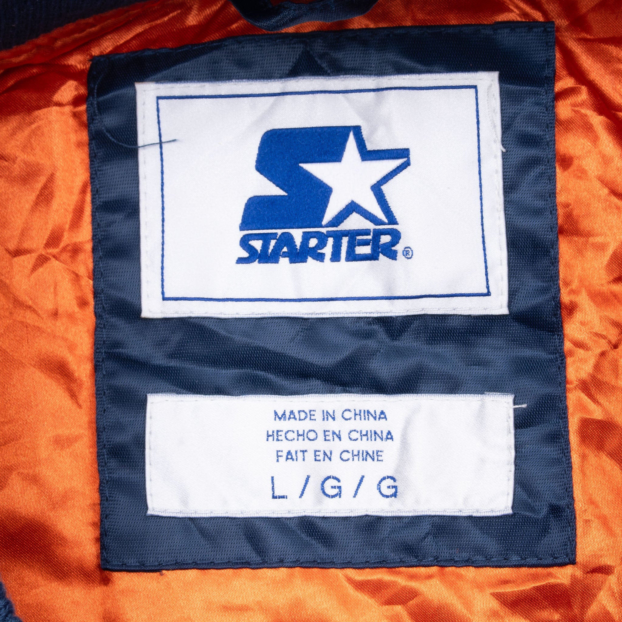 Vintage Mlb Houston Astros Starter Satin Bomber Jacket 1990S Size Large