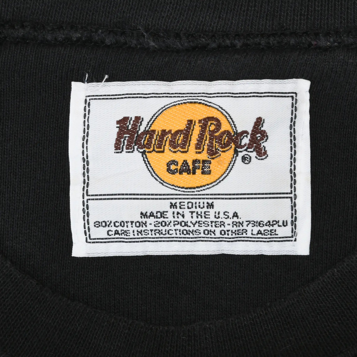 Hard Rock Cafe neck label marked medium and made in the USA