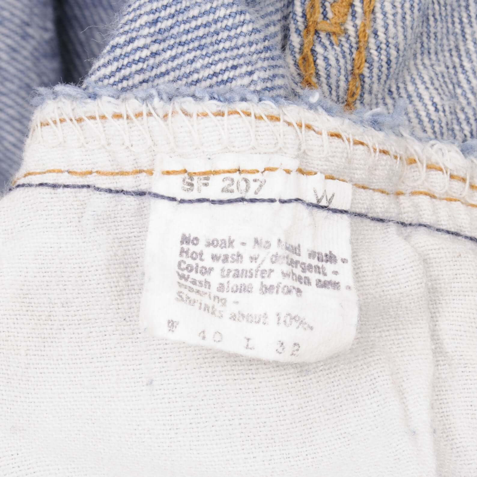 VINTAGE LEVIS 501 JEANS INDIGO 1980S SIZE W38 L29 MADE IN USA