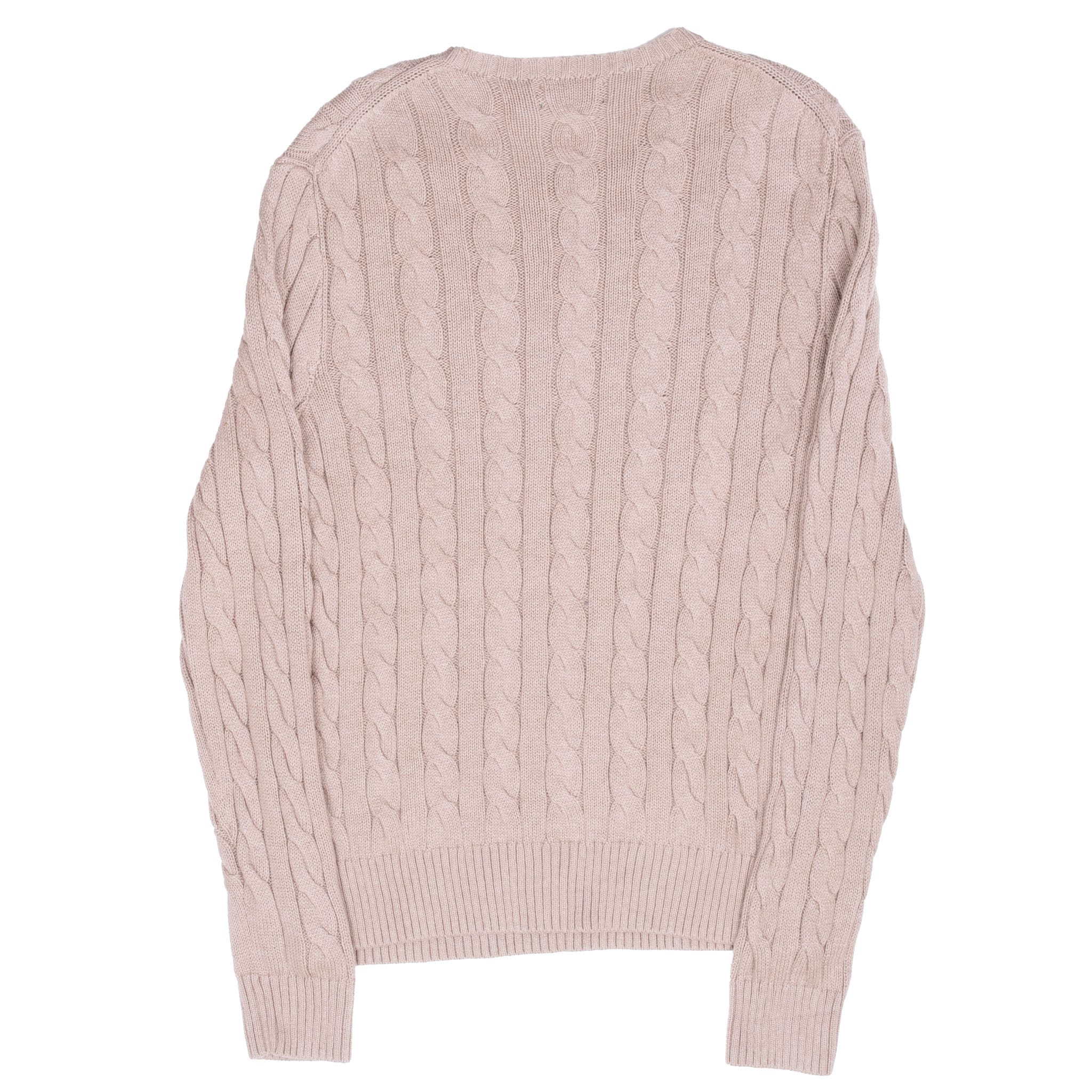 Vintage Polo Ralph Lauren Beige Knit Sweater Size Medium