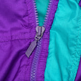 Vintage Nike Swoosh Purple Neon Windbreaker Jacket Late 1980S Size Large