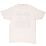 Vintage Gabby Garrison Stock Car Racing 1986 Ivory Tee Shirt Size Large Made In USA With Single Stitch Sleeves