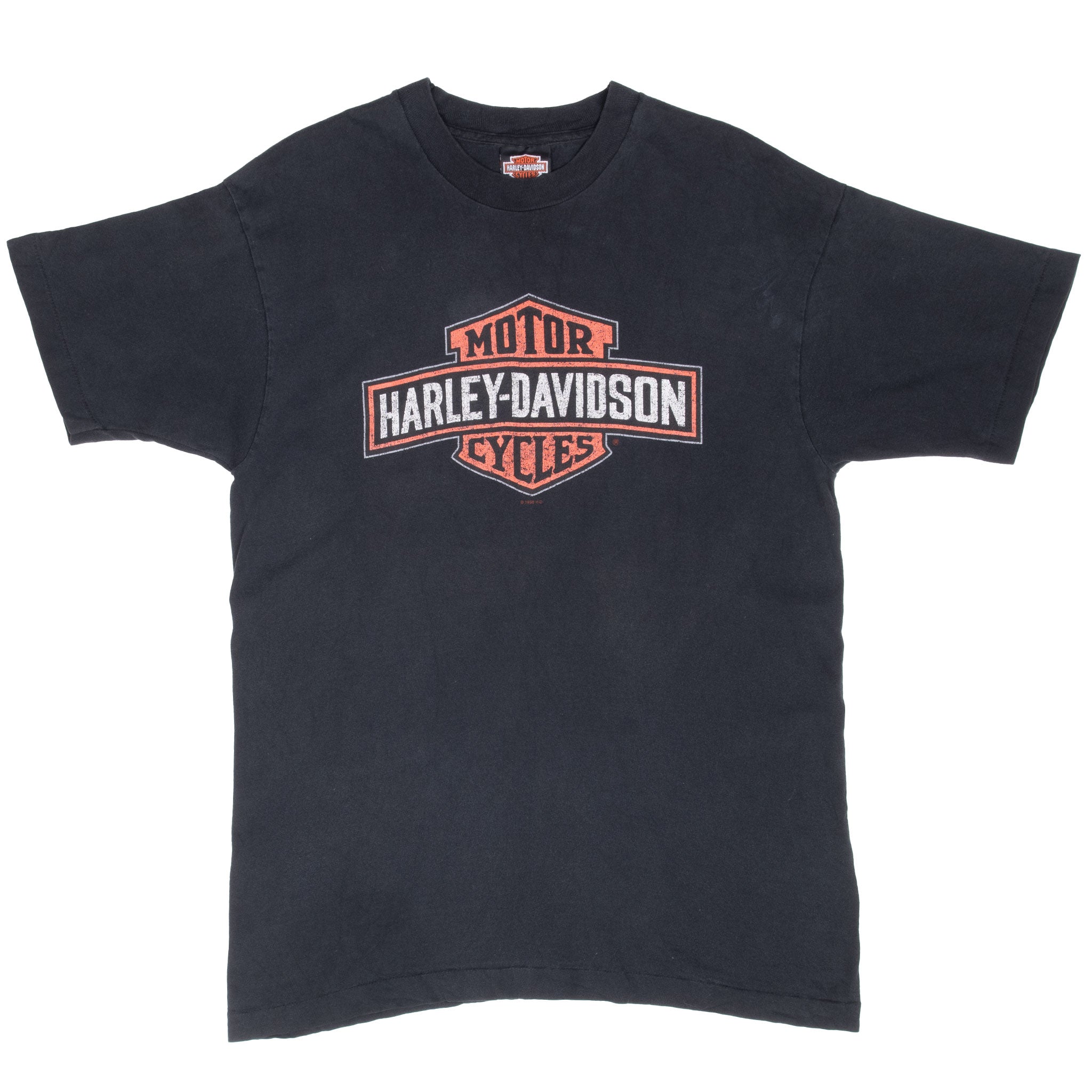 Vintage Harley Davidson Hot Spring Arkansas Tee Shirt 1998 Size Medium Made In Usa With Single Stitch Sleeves