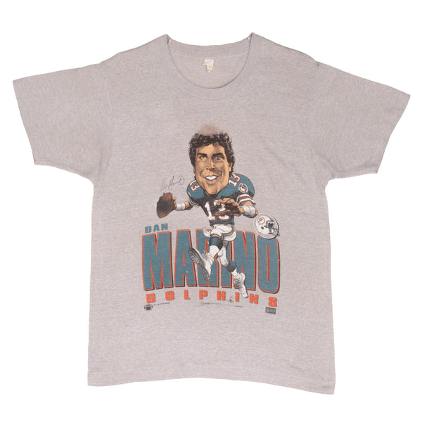 Vintage NFL Miami Dolphins Dan Marino 1987 Tee Shirt Size Medium Made In USA With Single Stitch Sleeves